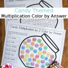 FREE Candy Multiplication Color by Answer Printables!