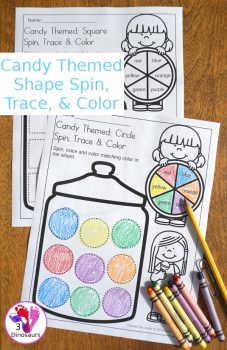 FREE Candy Shape Spin and Color Printables