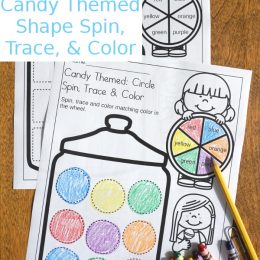 FREE Candy Shape Spin and Color Printables