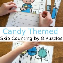 FREE Candy-Themed Skip Counting Puzzles