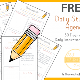 FREE Homeschool Student Daily Agenda