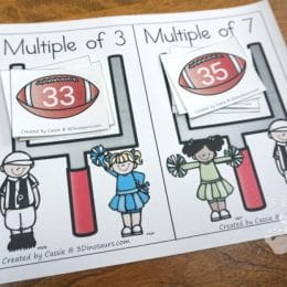 FREE Football Multiples of 3 & 7 Sorting Activity