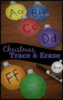 FREE Alphabet Trace & Erase Ornaments