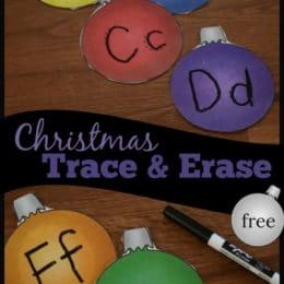 FREE Alphabet Trace & Erase Ornaments