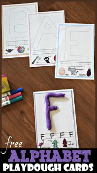 FREE Alphabet Playdough Cards