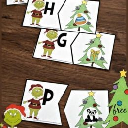 FREE Grinch Alphabet Puzzles