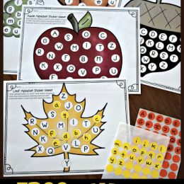 FREE Fall Alphabet Sticker Sheets