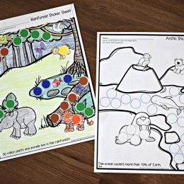 FREE Animal Habitats Sticker Worksheets