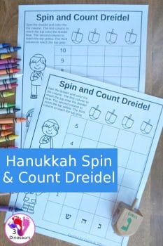 FREE Hanukkah Spin and Count Dreidel Graph Activity