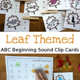 FREE Leaf-Themed Beginning Sounds Clip Cards