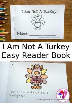 FREE "I Am Not a Turkey" Easy Reader Book