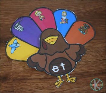 FREE Turkey Word Families Sheets