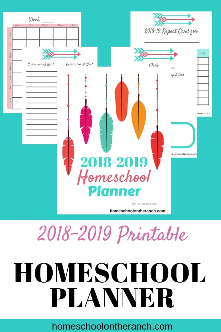 FREE Printable Homeschool Planner 2018-2019 | Free Homeschool Deals