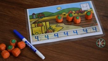 FREE Pumpkin Candy Count & Trace Sheets