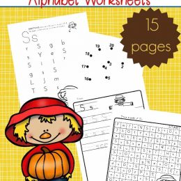 It's the season for scarecrows! Check out these FREE S is for Scarecrow Alphabet Worksheets! #fhdhomeschoolers #freehomeschooldeals #fallresources #hsmoms #homeschoolfreebies