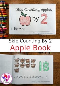 FREE Skip Counting by 2 Apple Book