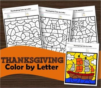 FREE Thanksgiving Color by Letter Worksheets for your little learners! Download them today. #Thanksgiving #coloringsheets #freehomeschooldeals #fhdhomeschoolers