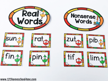 FREE Printable Fall Nonsense Words Activity