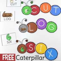 FREE Caterpillar CVC Word Game