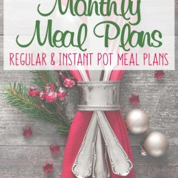 FREE December Monthly Meal Plans