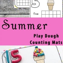 FREE Summer Playdough Counting Mats