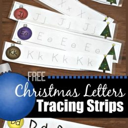 FREE Christmas Letter Tracing Strips