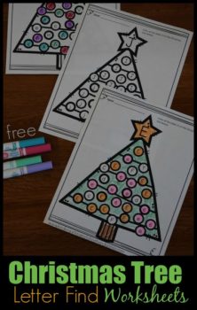 FREE Christmas Tree Letter Find