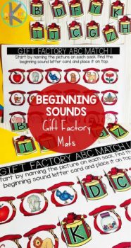 FREE Christmas Beginning Sounds Matching Mats