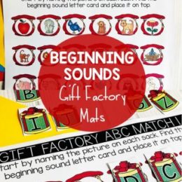 FREE Christmas Beginning Sounds Matching Mats