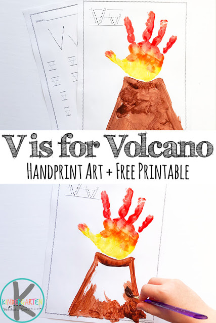 free v is for volcano hand art printable free homeschool deals c