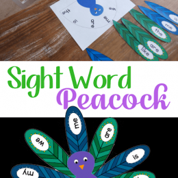 FREE Sight Word Peacock