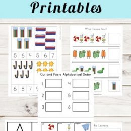 FREE Preschool Pool Party Worksheets