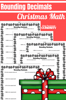 FREE Christmas Math Rounding Decimals Printables