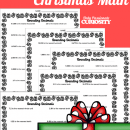 FREE Christmas Math Rounding Decimals Printables