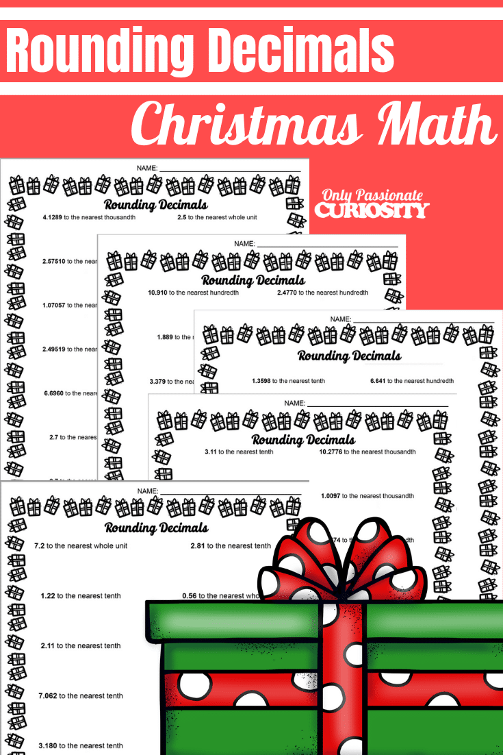 Plants math worksheets rounding decimals