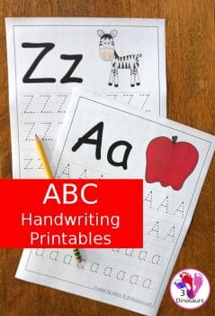 FREE Easy to Use ABC Handwriting Printables