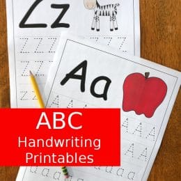 FREE Easy to Use ABC Handwriting Printables