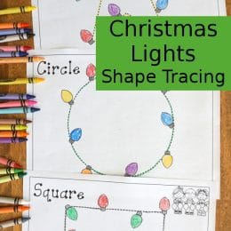 FREE Christmas Lights Shape Tracing Sheets