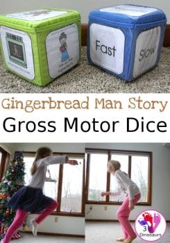 FREE Gingerbread Man Gross Motor Dice