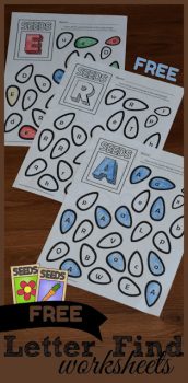 FREE Seeds Letter Find Worksheets