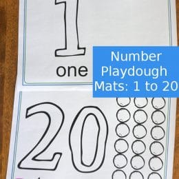 FREE Number Playdough Mats: 1-20