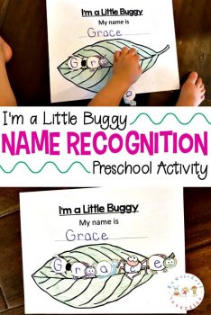 FREE I'm a Little Buggy Name Recognition Activity