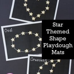 FREE Star-Themed Shape Playdough Mats