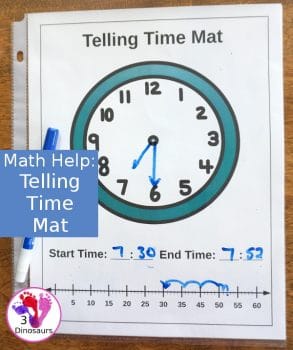 FREE Telling Time Mats