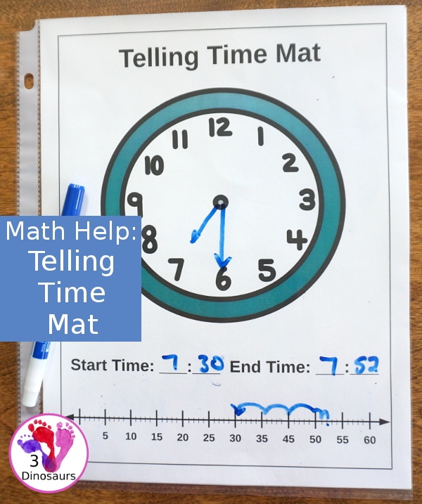 FREE Telling Time Mats Free Homeschool Deals