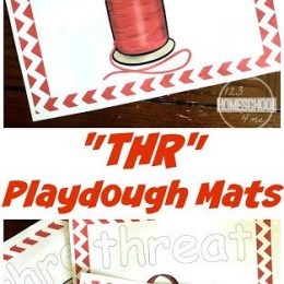 FREE "thr" Words Playdough Mats