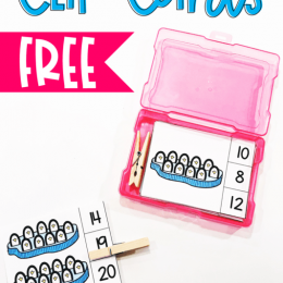 FREE Counting Penguins Clip Cards