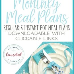 FREE January 2019 Monthly Meal Plans