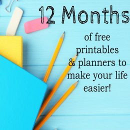 12 Months of FREE Planners & Printables!