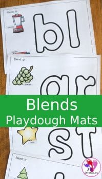 FREE Blends Playdough Mats